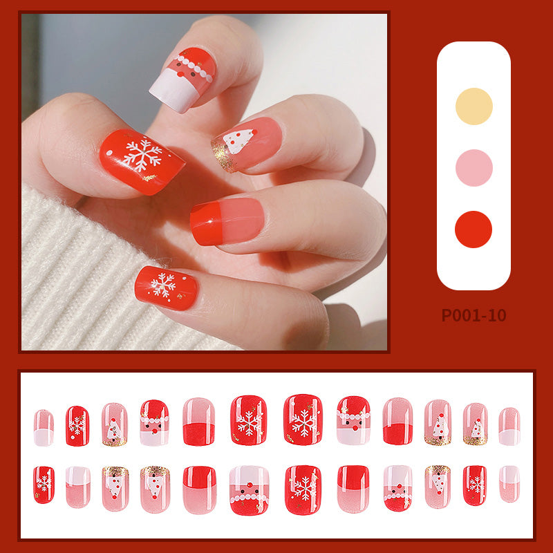 24PCS/Box Finished Design Press On Fake Nails Kit