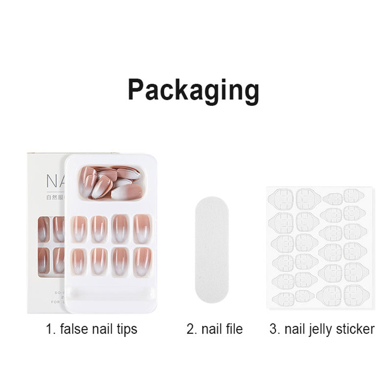 24PCS/Box Finished Design Press On Fake Nails Kit