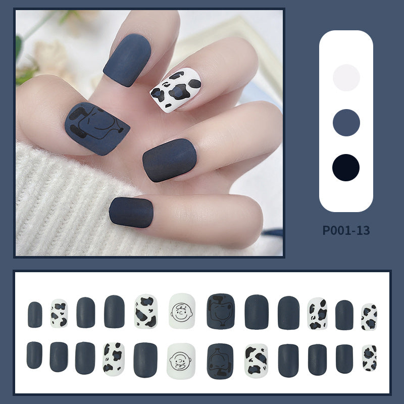 24PCS/Box Finished Design Press On Fake Nails Kit