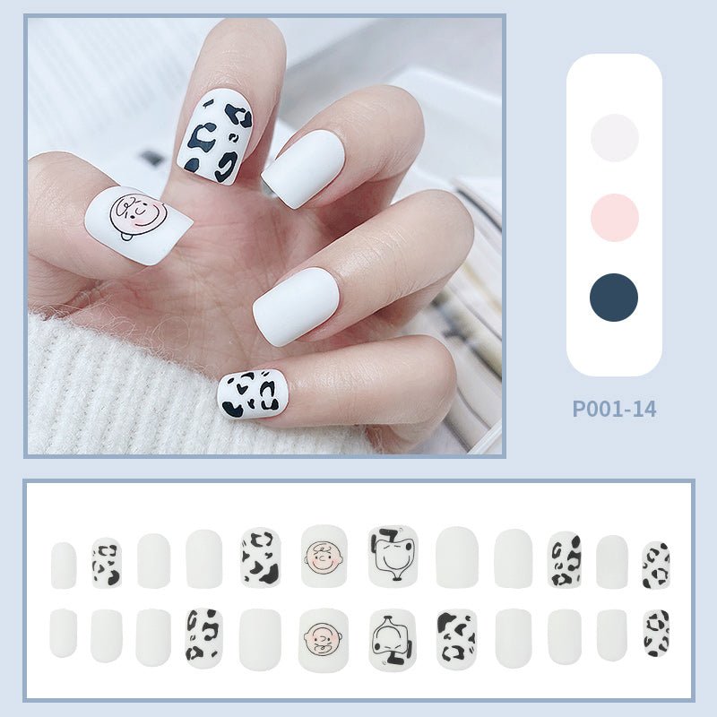 24PCS/Box Finished Design Press On Fake Nails Kit