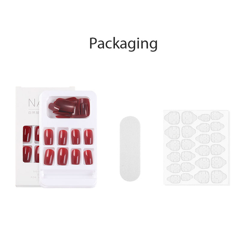 24PCS/Box Blooming Effect Artficial Press On Fake Nails Kit