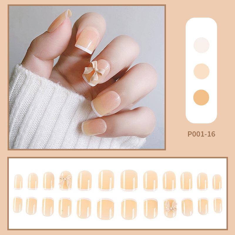 24PCS/Box Finished Design Press On Fake Nails Kit