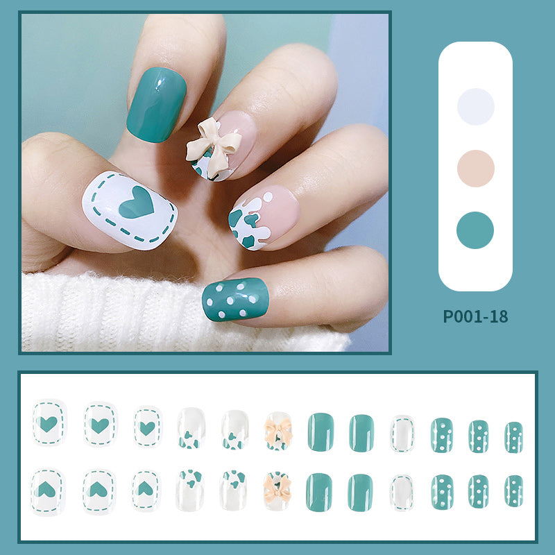 24PCS/Box Finished Design Press On Fake Nails Kit