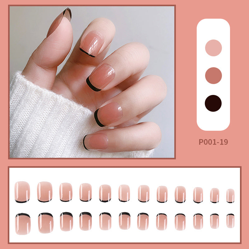 24PCS/Box Finished Design Press On Fake Nails Kit