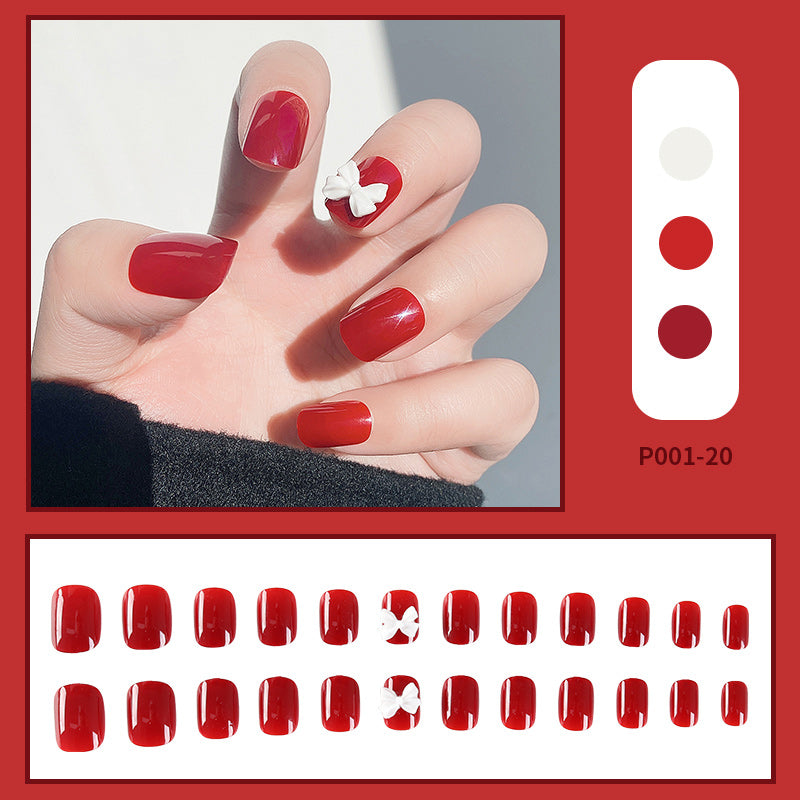 24PCS/Box Finished Design Press On Fake Nails Kit