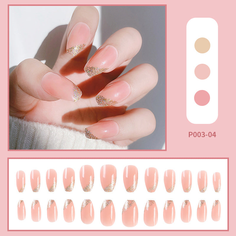 24PCS/Box Finished Design Press On Fake Nails Kit