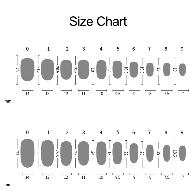 24PCS/Box Long Oval Finished Design Press On Fake Nails Kit