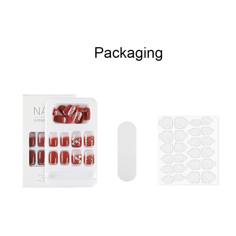 24PCS/Box Finished Design Press On Fake Nails Kit