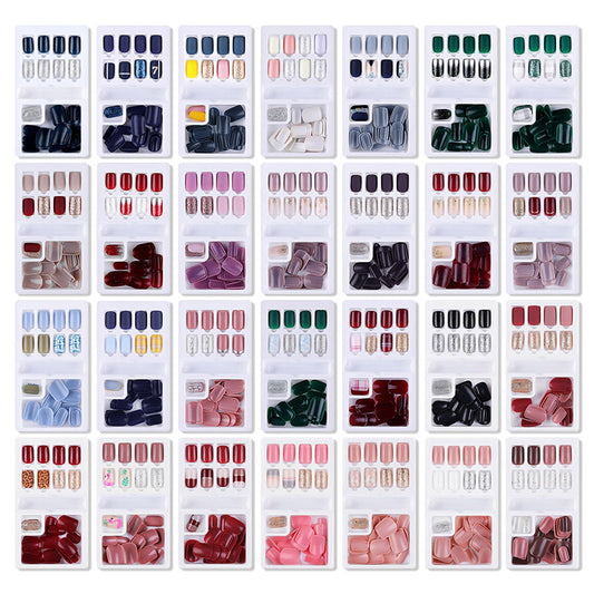 30PCS/Box Finished Design Press On Fake Nails Kit