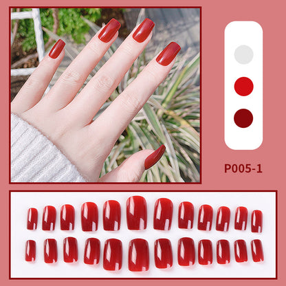 24PCS/Box Blooming Effect Artficial Press On Fake Nails Kit