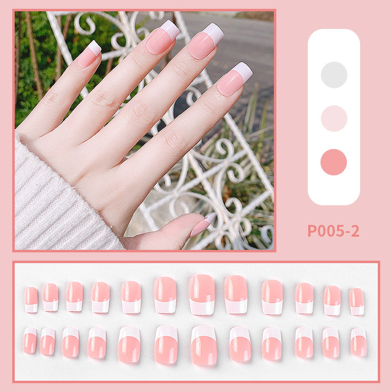 24PCS/Box Blooming Effect Artficial Press On Fake Nails Kit