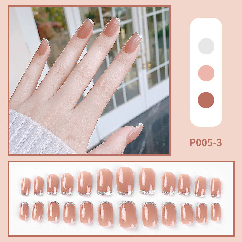 24PCS/Box Blooming Effect Artficial Press On Fake Nails Kit