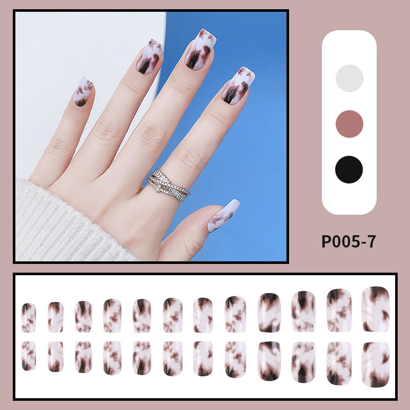 24PCS/Box Blooming Effect Artficial Press On Fake Nails Kit