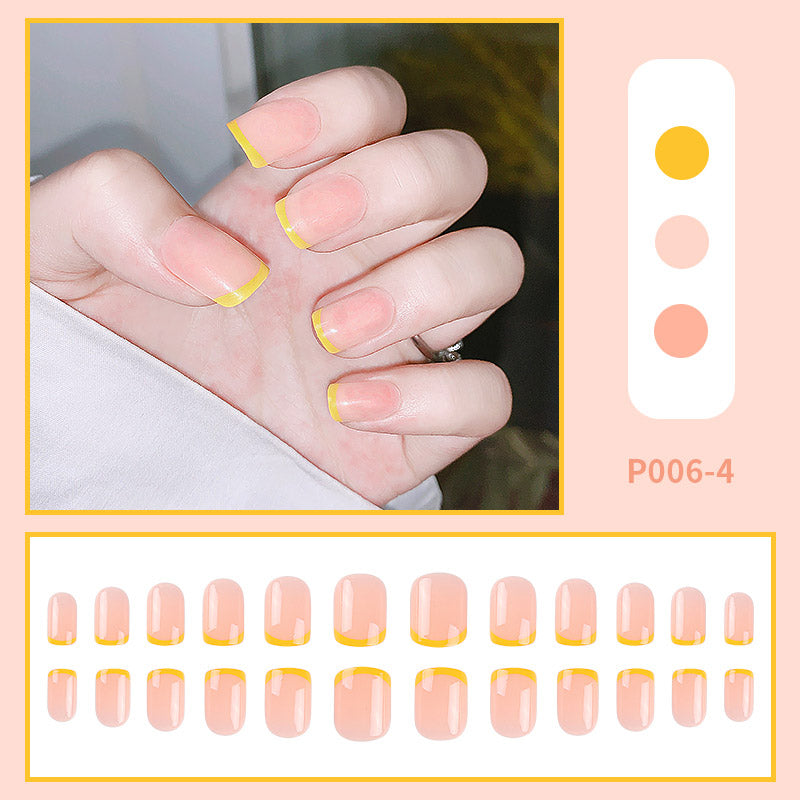 24PCS/Box Finished Design Artficial Press On Fake Nails Kit