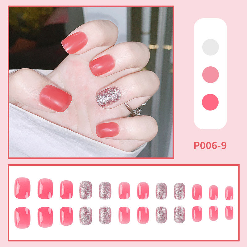 24PCS/Box Finished Design Artficial Press On Fake Nails Kit