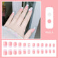 24PCS/Box With Butterfly Decorations Artficial Press On Fake Nails Kit