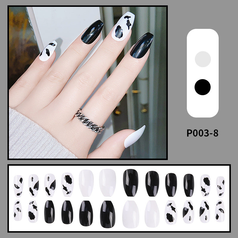 24PCS/Box Finished Design Press On Fake Nails Kit