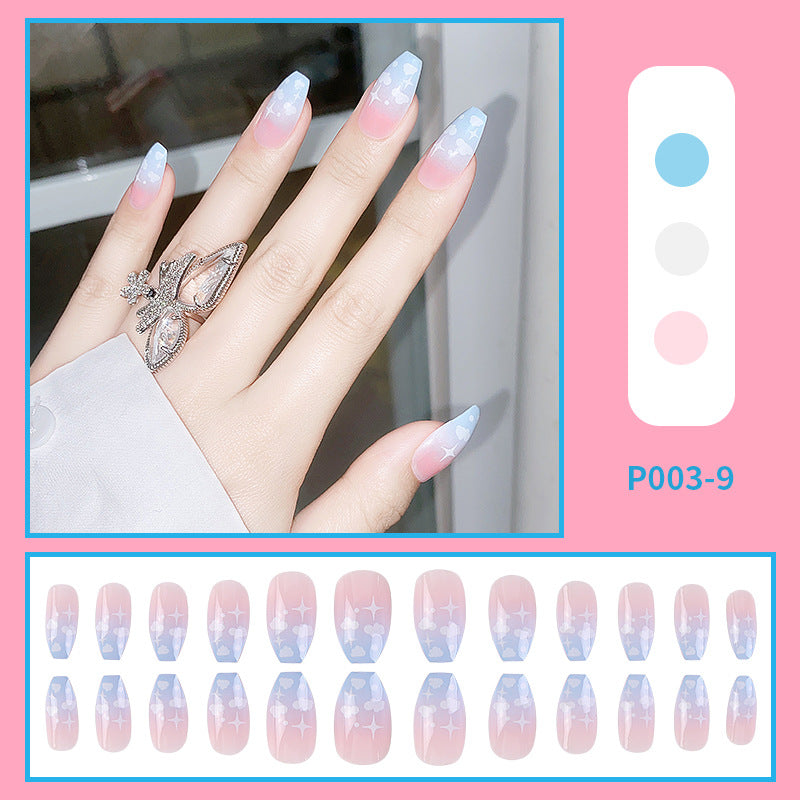 24PCS/Box Finished Design Press On Fake Nails Kit